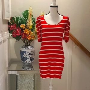 Red White Stripe Dress